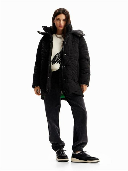 Desigual Schwarze Desigual Tulip Damen-Winterjacke