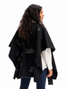 Desigual Desigual Threadflor Milan schwarzer gemusterter Damenponcho