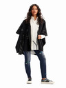 Desigual Desigual Threadflor Milan schwarzer gemusterter Damenponcho