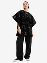 Desigual Desigual Threadflor Milan schwarzer gemusterter Damenponcho