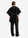 Desigual Desigual Threadflor Milan schwarzer gemusterter Damenponcho
