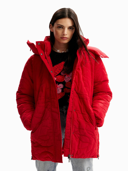Desigual Rote Desigual Tulip Winterjacke für Damen
