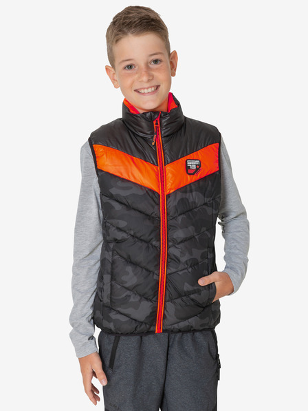 Sam 73 Orange-schwarze Steppweste für Jungen SAM 73 Albert