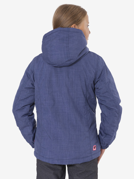 Sam 73 Rosa und blaue Mädchen-Winterjacke mit Kapuze SAM 73 Giselle