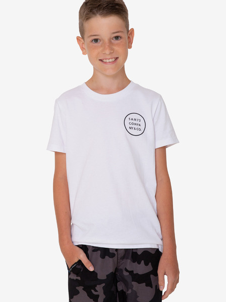Sam 73 Weißes bedrucktes T-Shirt für Jungen SAM 73