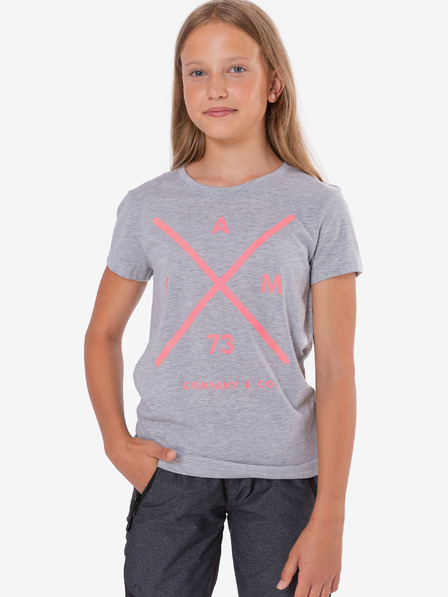 Sam 73 Hellgraues bedrucktes T-Shirt für Mädchen SAM 73