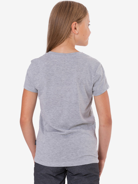 Sam 73 Hellgraues bedrucktes T-Shirt für Mädchen SAM 73