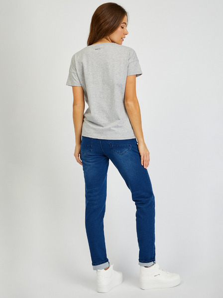 Sam 73 Graues Damen-T-Shirt mit Tasche SAM 73 Marie