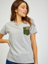 Sam 73 Graues Damen-T-Shirt mit Tasche SAM 73 Marie