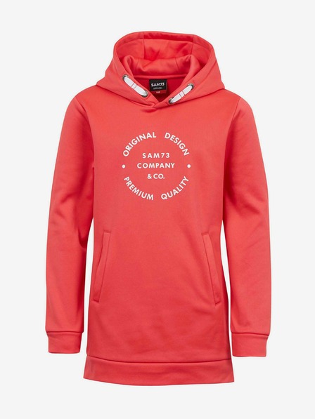 Sam 73 Verlängerter Kapuzenpullover für Mädchen, dunkelrosa SAM 73 Sabina