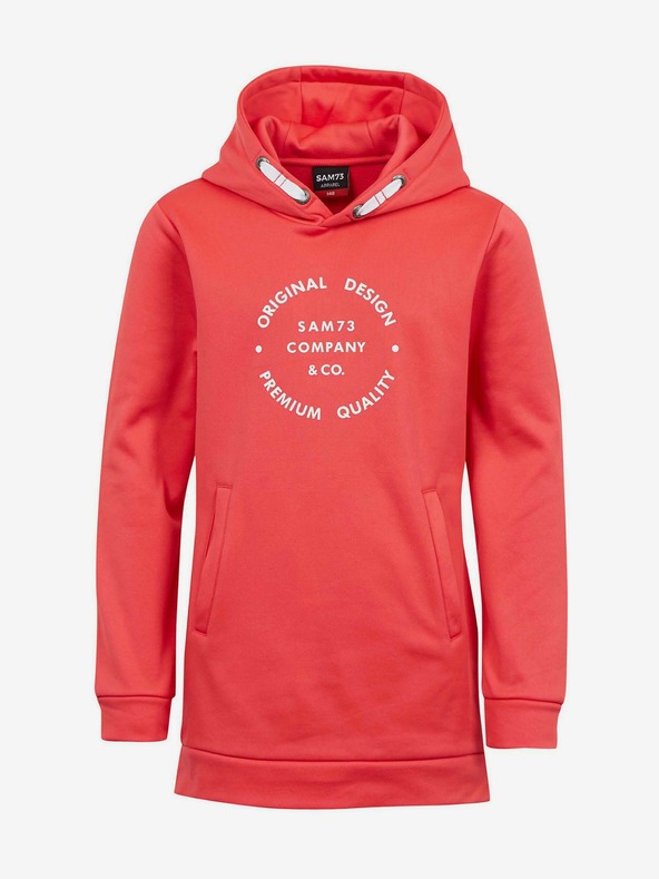 Sam 73 Verlängerter Kapuzenpullover für Mädchen, dunkelrosa SAM 73 Sabina