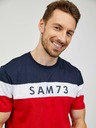 Sam 73 Blaues und rotes Herren-T-Shirt SAM 73 Kavix