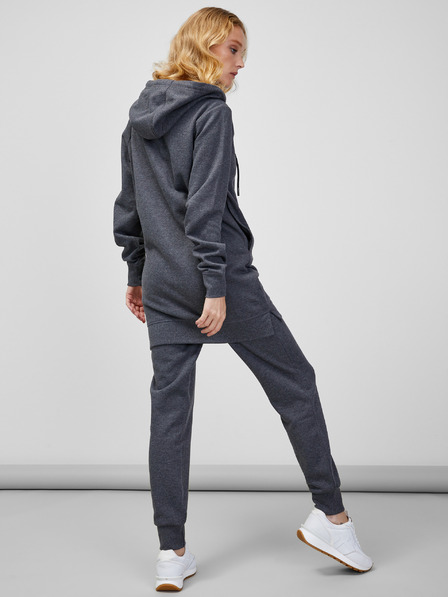 Sam 73 Grau gestromter Damen-Kapuzenpullover mit Reißverschluss SAM 73 Drusilia