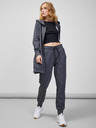 Sam 73 Grau gestromter Damen-Kapuzenpullover mit Reißverschluss SAM 73 Drusilia