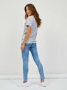 Sam 73 Hellgraues gestreiftes Damen-T-Shirt SAM 73 Lumiel