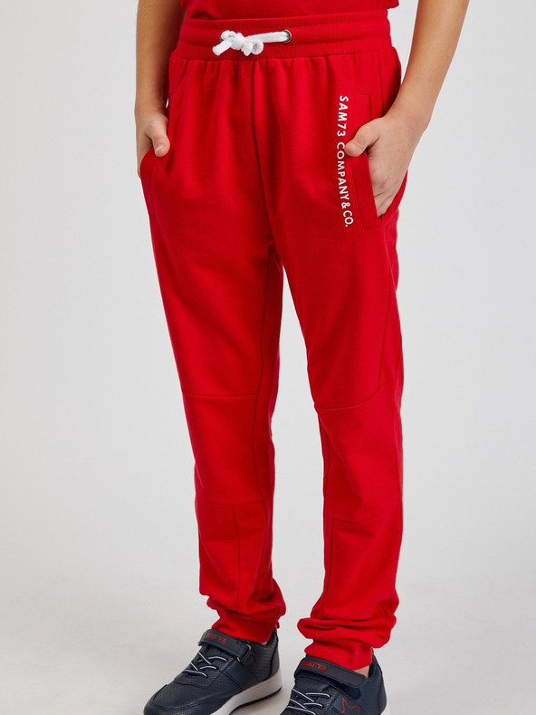 Sam 73 Rote Unisex-Kinder-Sweatpants SAM73 Kanz