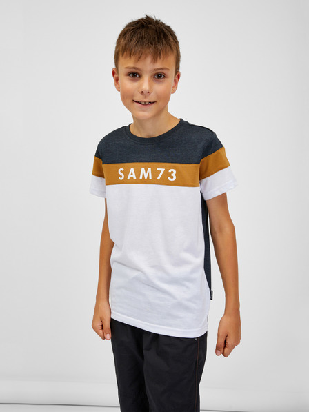 Sam 73 Blaues und weißes Jungen-T-Shirt SAM 73 Kallan