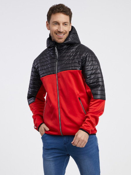 Sam 73 Schwarze und rote leichte Herren-Steppjacke SAM 73 Vader