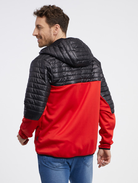 Sam 73 Schwarze und rote leichte Herren-Steppjacke SAM 73 Vader