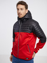 Sam 73 Schwarze und rote leichte Herren-Steppjacke SAM 73 Vader