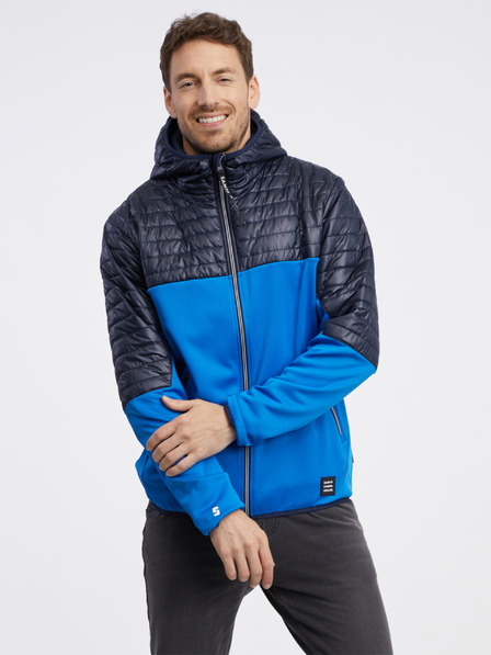 Sam 73 Schwarze und blaue leichte Steppjacke für Herren SAM 73 Vader