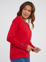 Sam 73 Rotes Langarm-T-Shirt für Frauen SAM 73 Patty