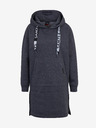 Sam 73 Dunkelgraues gestromtes Damen-Sweatshirt mit Reißverschluss SAM 73 Cresside