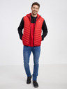 Sam 73 Schwarze und rote leichte Herren-Steppjacke SAM 73 Travis