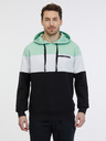 Sam 73 Grün-schwarzer Herren-Kapuzenpullover SAM 73 Gerado