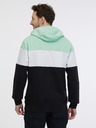 Sam 73 Grün-schwarzer Herren-Kapuzenpullover SAM 73 Gerado