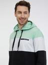 Sam 73 Grün-schwarzer Herren-Kapuzenpullover SAM 73 Gerado