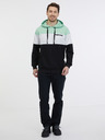 Sam 73 Grün-schwarzer Herren-Kapuzenpullover SAM 73 Gerado