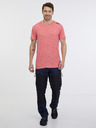 Sam 73 Koralle gestreiftes Herren-T-Shirt SAM 73 Fortunato