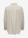ONLY Beigefarbenes Damen-Leinenhemd ONLY Tokyo