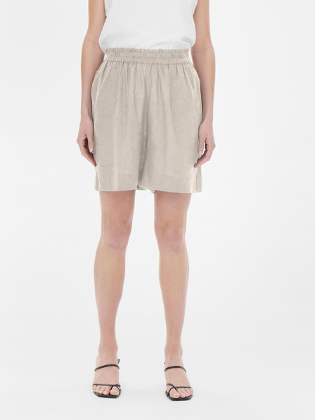 ONLY Beigefarbene Damen-Leinenshorts ONLY Tokyo