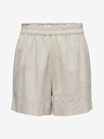 ONLY Beigefarbene Damen-Leinenshorts ONLY Tokyo