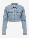 ONLY Hellblaue Damen-Crop-Top-Jeansjacke ONLY Wonder