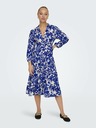 ONLY Blaues gemustertes Damen-Midikleid ONLY Milana