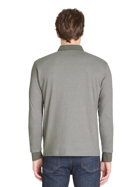 Celio Graues Herren Langarm-Poloshirt Celio Janime