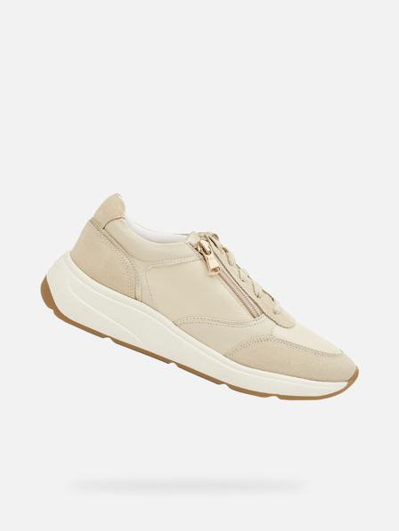 Geox Creme Geox Damen Cristael Turnschuhe