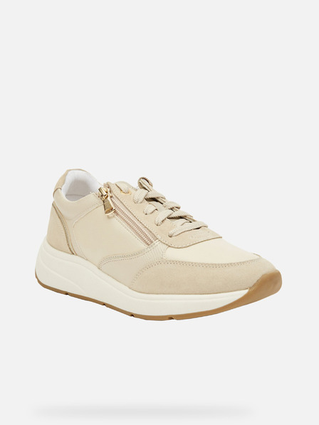Geox Creme Geox Damen Cristael Turnschuhe