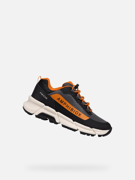 Geox Dunkelgrau Geox Flexyper Plus Boy Turnschuhe