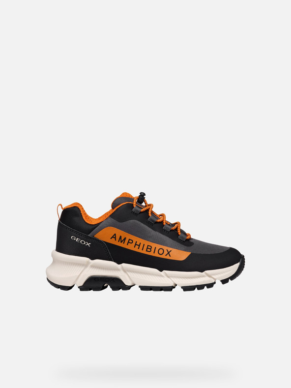 Geox Dunkelgrau Geox Flexyper Plus Boy Turnschuhe