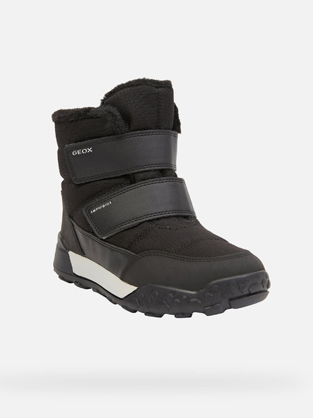Geox Black Boys Winter Shoes Geox Trekkyup B Abx