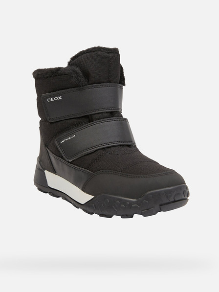 Geox Black Boys Winter Shoes Geox Trekkyup B Abx