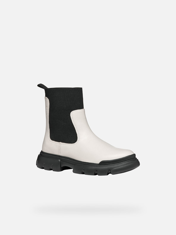 Geox Creme Mädchen Stiefelette Geox Junette Girl