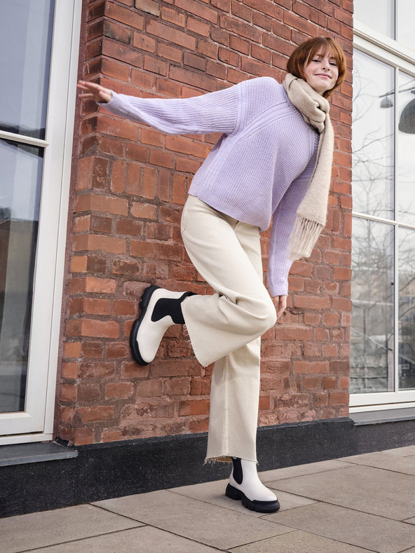 Geox Creme Mädchen Stiefelette Geox Junette Girl