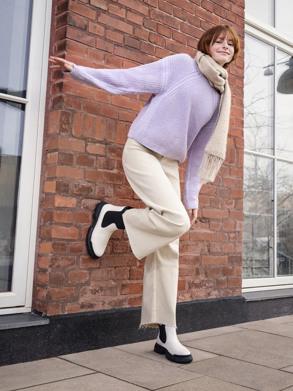 Geox Creme Mädchen Stiefelette Geox Junette Girl