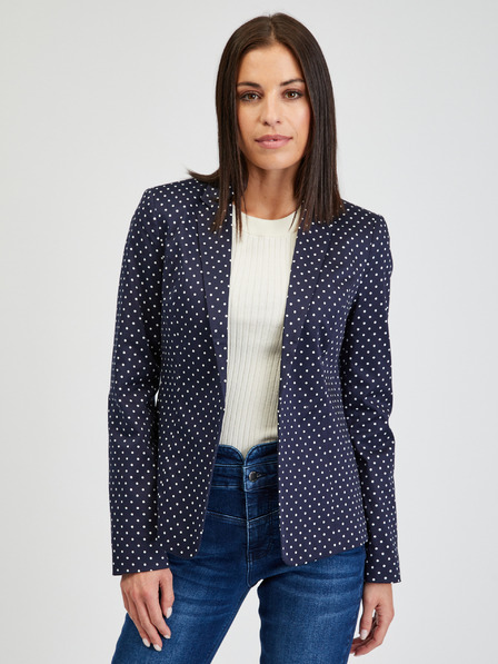 Orsay Dunkelblaue gepunktete Damenjacke ORSAY