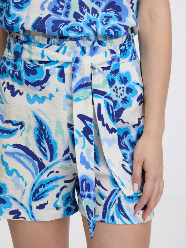 Orsay Hellblaue gemusterte Damen-Shorts ORSAY